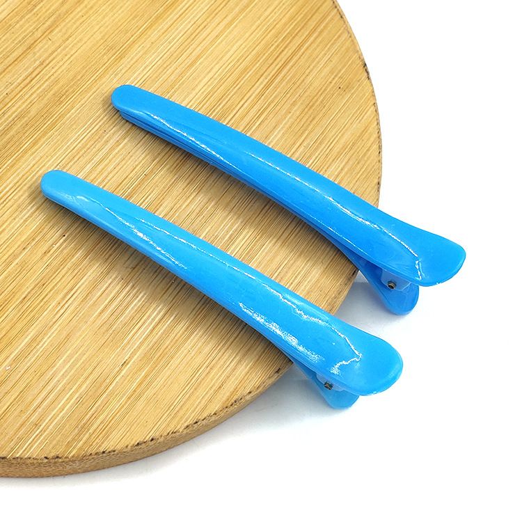 Plastik Andenæbklemme Slikfarvet Hårklemme Frisør Gør-det-selv Geléfarvet Etordklemme Pandehår Krokodilleklemme_voghion.com