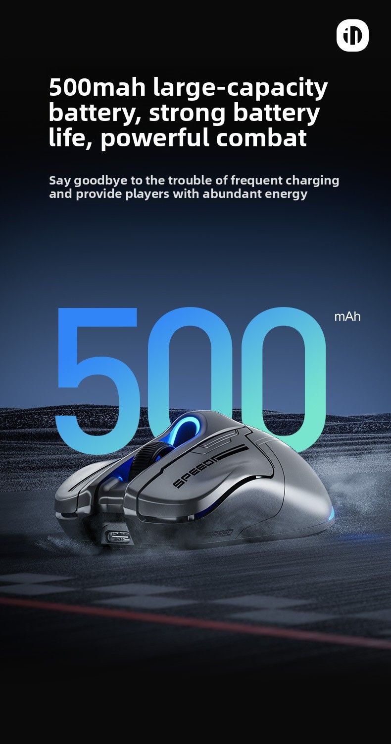 【High Quality】 INPHIC Wireless Mouse Bluetooth Dual Mode Gaming Rechargeable Creative Office_voghion.com