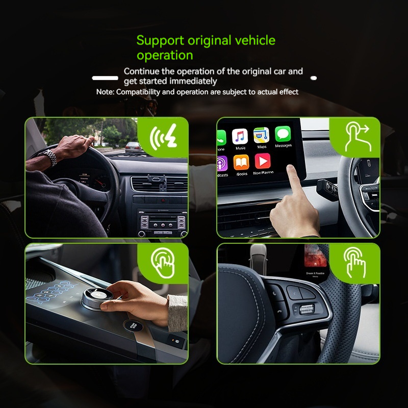 CarLife podłączony do bezprzewodowego modułu CarPlay, przenośna maszyna samochodowa, połączona ze sobą inteligentna skrzynka nawigacji samochodowej_voghion.com