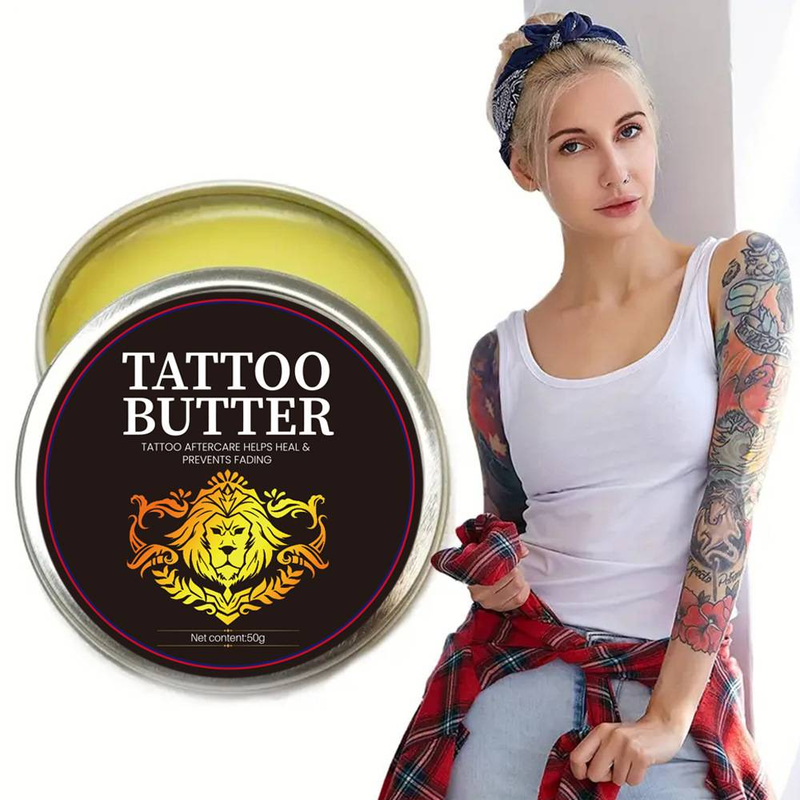 Balsamo al burro per la cura dei tatuaggi, crema idratante per tatuaggi vecchi e nuovi, illuminante curativo per esaltare il colore, crema per tatuaggi organica naturale_voghion.com
