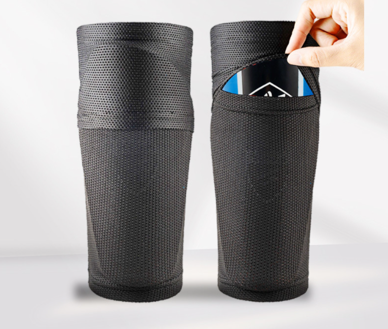 Football Shin Guards Socks Adult Children With Pockets Breathable Soft Sports Double Layer Shin Guards Socks_voghion.com