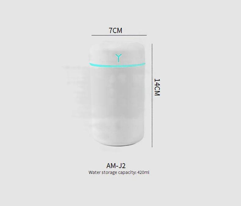 Mini USB Humidifier With Aromatherapy & Night Light For Home, Office, And Car – Compact & Quiet Air Moisturizer_voghion.com