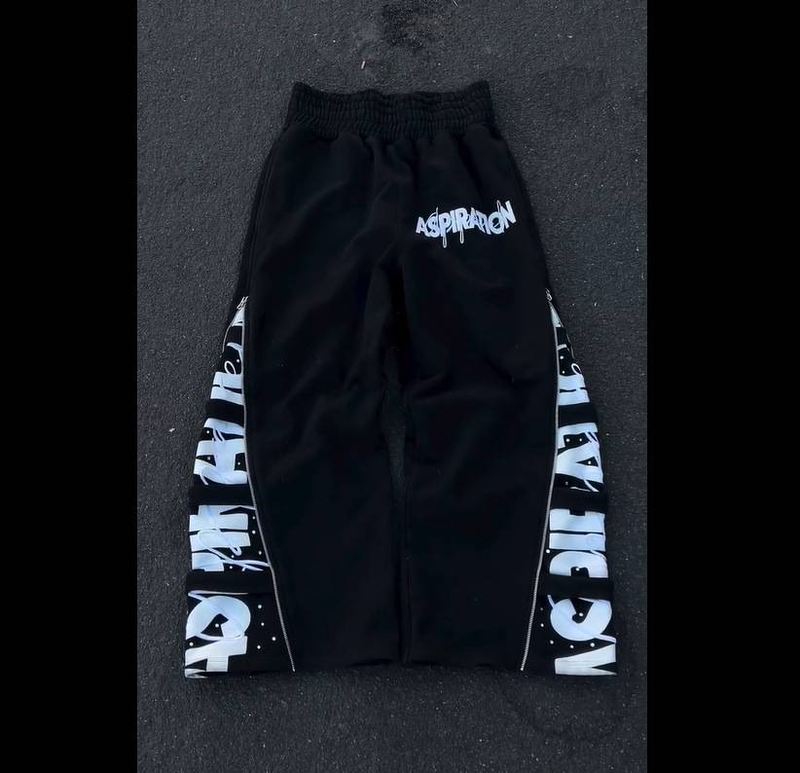 Men's Dark Retro Casual Sweatpants With Lace-Up Detail - Harajuku Street Style Loose Fit Trousers_voghion.com