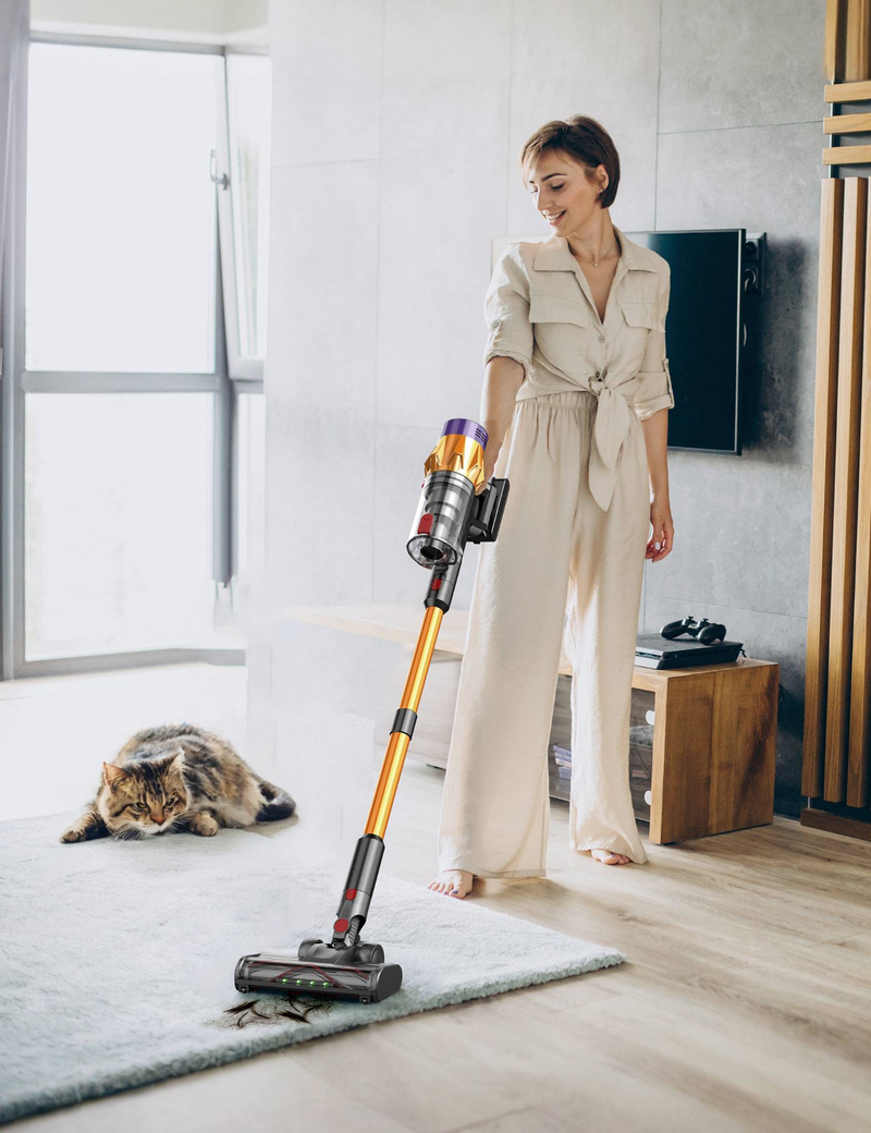 4-in-1 Handheld Vacuum Cleaner,Upright Cordless Vacuum Cleaner With LCD Screen, Suitable For Home, Car, Carpet, Pets, Hair, Ideal As A Gift._voghion.com