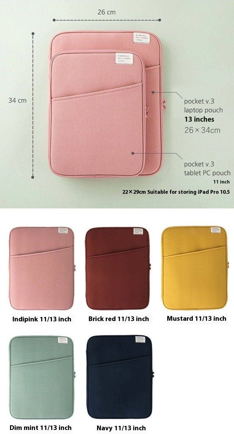 The Velvet Shockproof Clutch Business Storage Ipad Laptop Bag 13/11 Tablet Liner Bag Ins_voghion.com