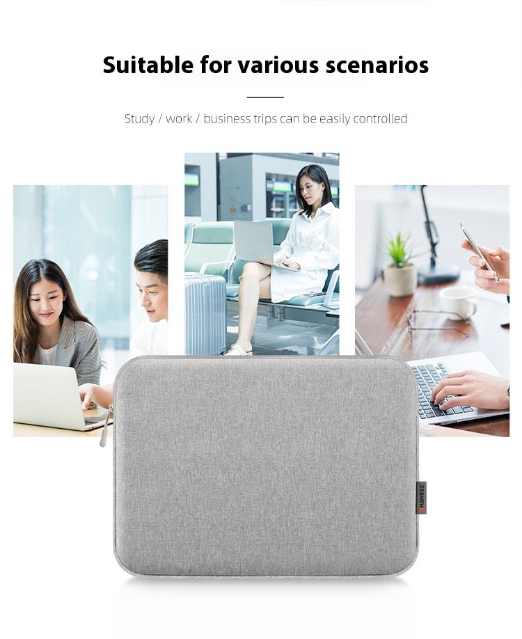 Universal Laptop & Tablet Sleeve – Water-Resistant Oxford Fabric Case For 9.7-16.7" Devices (Shockproof, Breathable, Lightweight – Blue/Black/Gray)_voghion.com