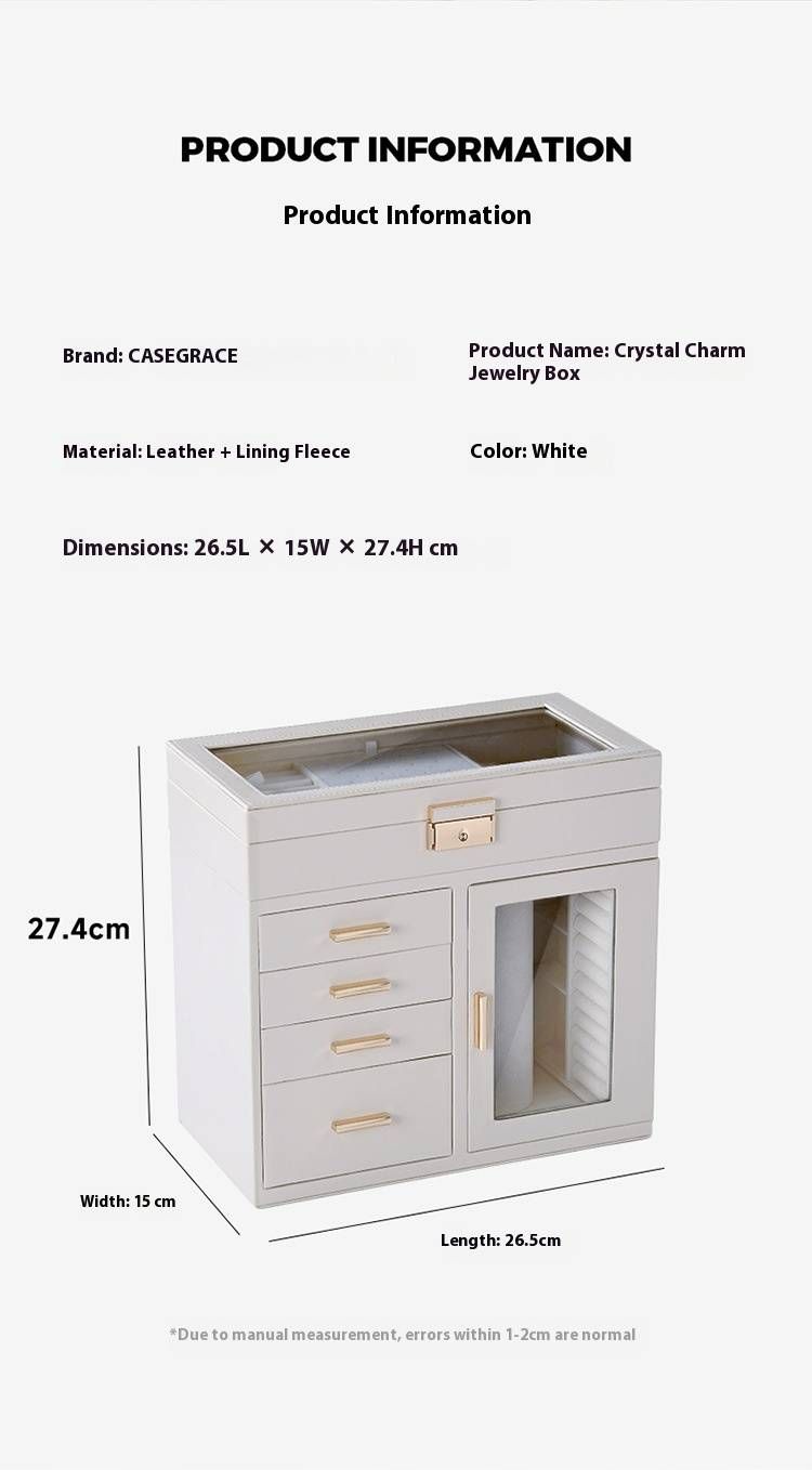 Jewelry Organizer Box – Premium Soft Leather Multi-Layer Storage For Rings, Necklaces & Earrings – Large Capacity Velvet-Lined Jewelry Case With Lock_voghion.com