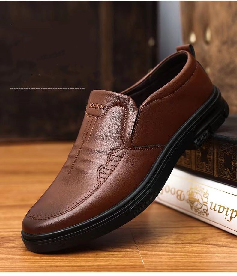 Autumn Men's Casual, Comfortable, Breathable And Tight-fitting British Solid Color Men's Shoes For Business_voghion.com