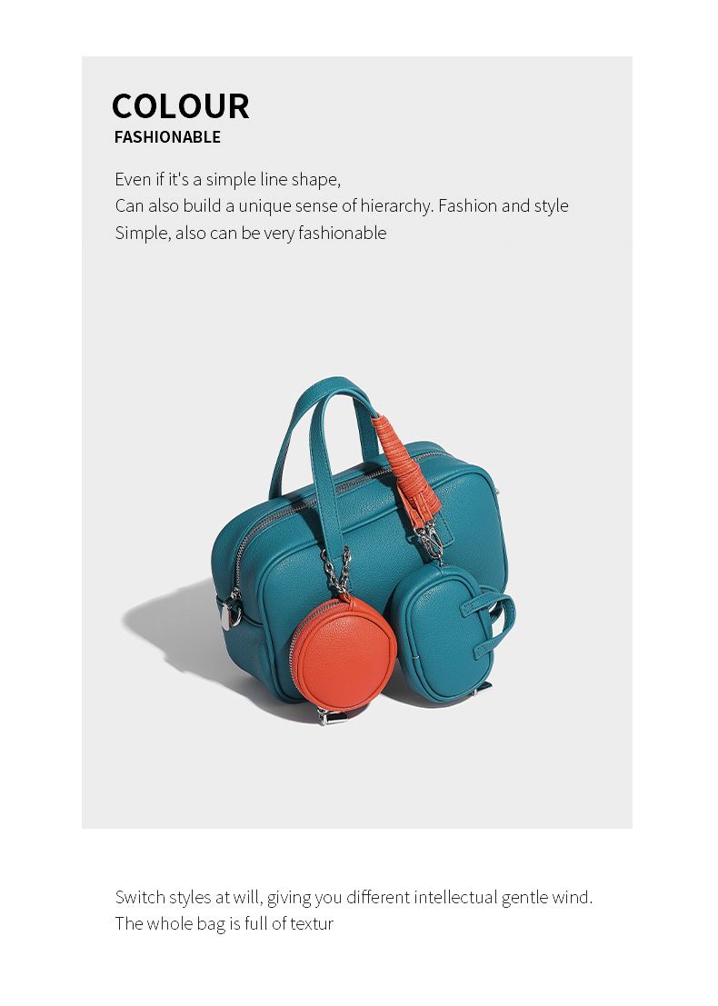 Borsa da bowling Boston di ispirazione vintage con tracolla staccabile: elegante borsa a tracolla e a spalla singola per donna (vari colori)_voghion.com