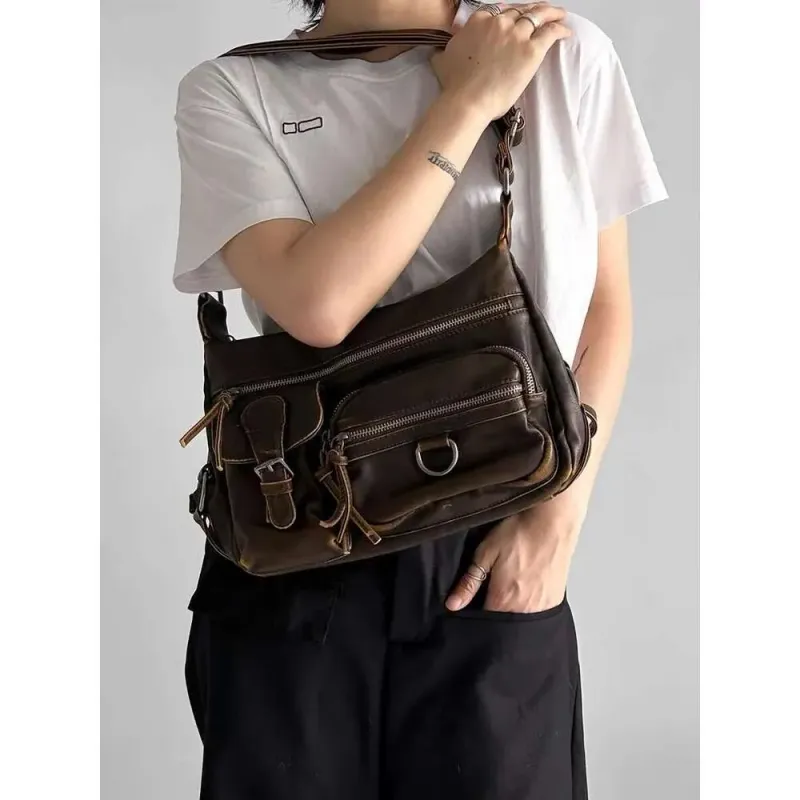 Designer 2025 Vintage Mehrere Taschen Frauen Schulter Taschen Gewaschen Pu Leder Crossbody Retro Motorrad Y2k Sac Für_voghion.com
