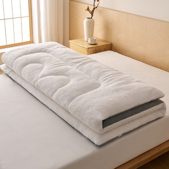 Trapunta per materasso singolo invernale antiscivolo in lana di agnello spessa per letto matrimoniale e dormitorio per studenti_voghion.com