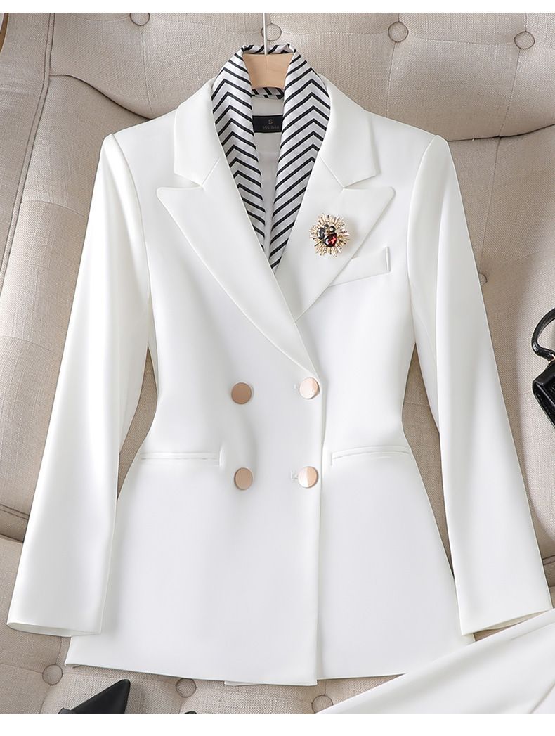 Îmbrăcăminte pentru femei Costum dublu de înaltă calitate, costum profesional, costum feminin, stil zeiță, examen de artă, gazdă de emisiune, haine de lucru formale_voghion.com