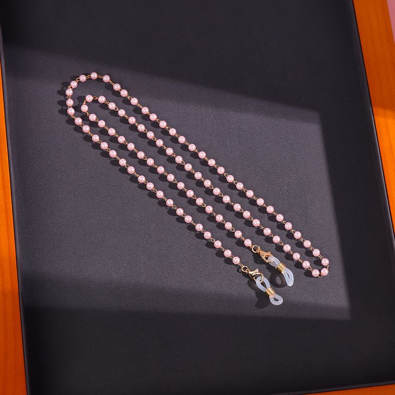 New Fashion Hanging Trendy Colorful Pearl Glasses Anti-Slip Mask Chain_voghion.com