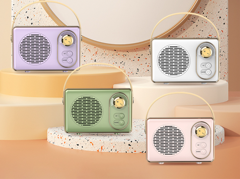 Cross-Border Retro Space Capsule Bluetooth Speaker Gift Radio Mobile Phone High-End Home Nostalgic Super Bass Sound_voghion.com