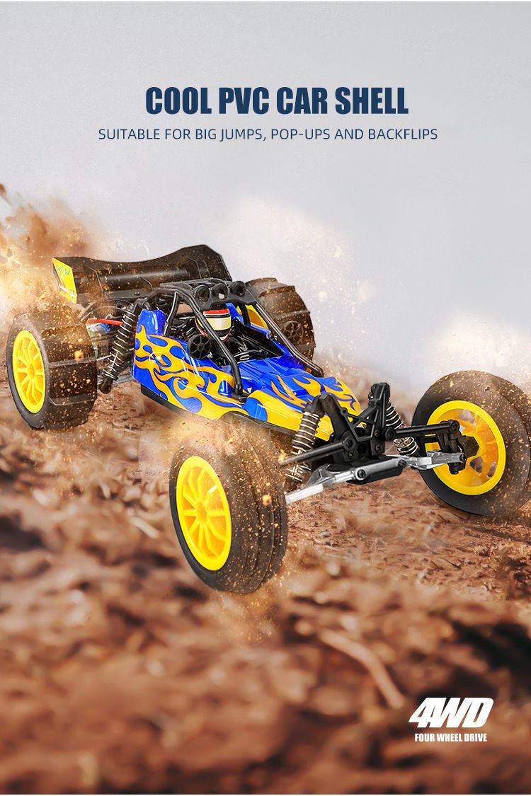 Véhicule tout-terrain télécommandé à grande vitesse RC à quatre roues motrices Big Foot Racing jouet électrique modèle de voiture adulte garçon_voghion.com