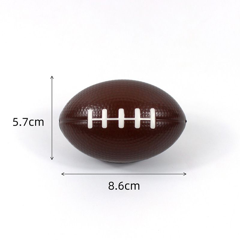 12pcs Small Brown Football Relief Toy For Kids Printed Foam Relief Pu Ball_voghion.com