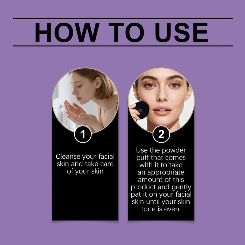Zephoco Purple Concealer, natürliche Make-up-Grundlage, leicht und bequem, zarte Textur, nicht kuchenartig, mattes Kissen_voghion.com