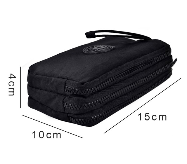 Geestock Kadın Cüzdanları Kadınlar İçin 3 Katmanlı Cüzdan Çanta Clutch Telefon Bozuk Para Kesesi Tuval Kartlar Kimlik Anahtarlar Para Çantaları Makyaj Cebi_voghion.com