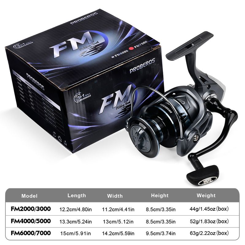 Metal Spinning 5.2:1 3+1BB Lure Sea Line Anchor Long Casting Fishing Reel_voghion.com