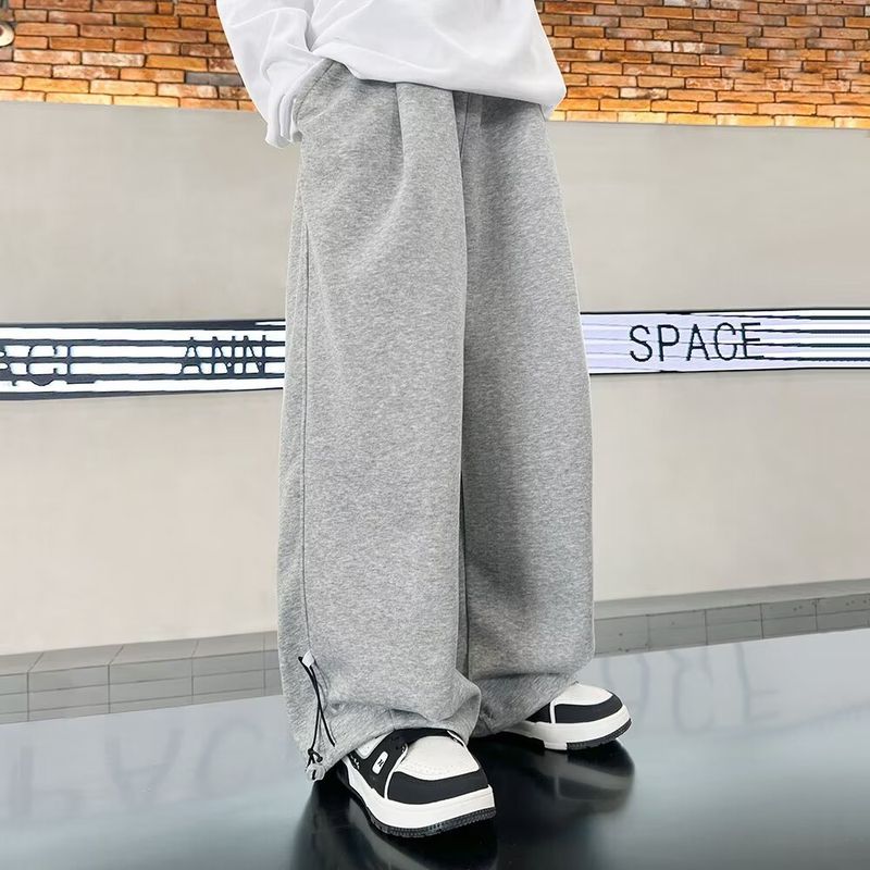 New Children's Spring And Autumn Clothing Boys' Wide Leg Pants Loose Casual Straight Pants Big Children's Spring And Autumn Clothing Trend_voghion.com