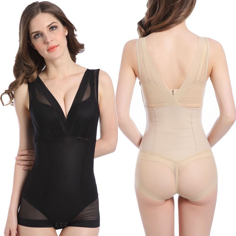 Summer Ultra-thin Seamless Boneless Comfortable Body Corset Postpartum Abdominal Shapewear One-piece Breathable Pinhole_voghion.com