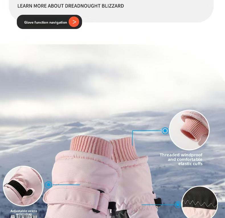 Damen Herren Fahrrad Kältebeständig Winter Fleecegefüttert Verdickt Touchscreen Anti-Rutsch Wasserabweisend Skihandschuhe_voghion.com