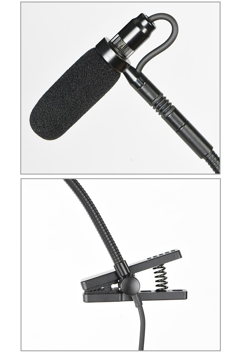 Miniaturowy saksofon 3-stykowy 4-stykowy XLR 3,5 mm wtyk mikrofon do instrumentów muzycznych dookólny mikrofon do saksofonu pudełko plastikowe IM-20_voghion.com