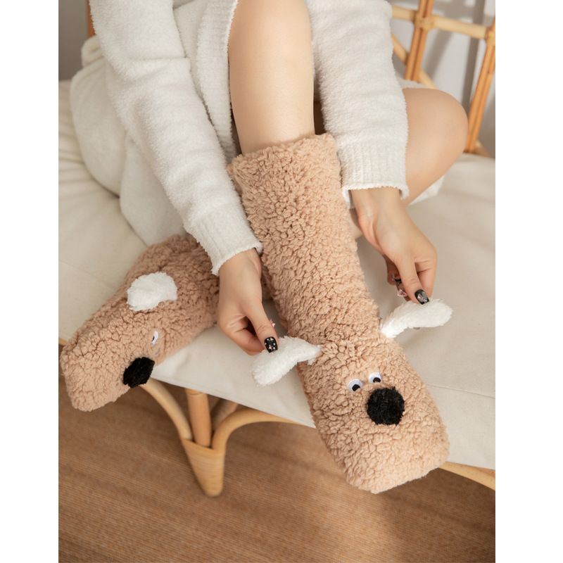 Boden Erwachsene Schlaf Winter Schnee Hause Entbindung Bein Abdeckungen, Teppich Hausschuhe Socken, Kinder Socken_voghion.com