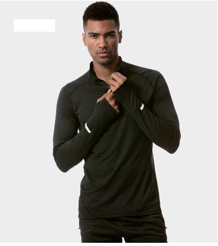 Man's clothing Sports fitness wear for men long sleeve loose outdoor running quick drying T-shirt top basketball training sportswear_voghion.com