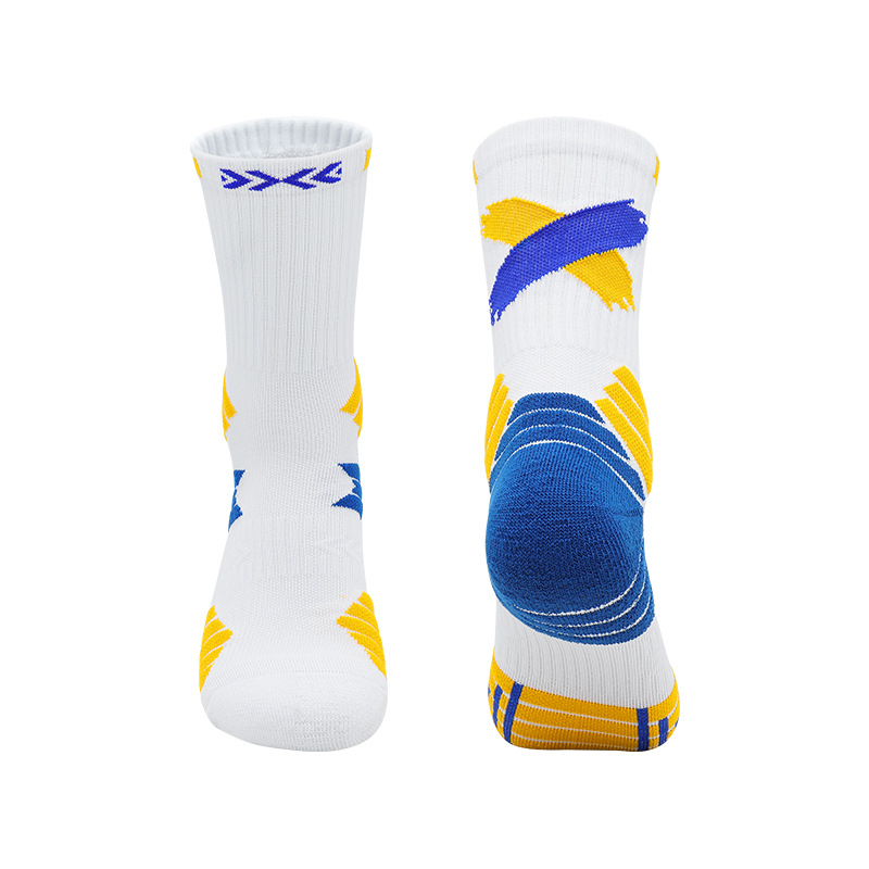 Dropshipping basketball socks for men, professional sports socks, practical towel-soled high-top running socks for men wholesale_voghion.com