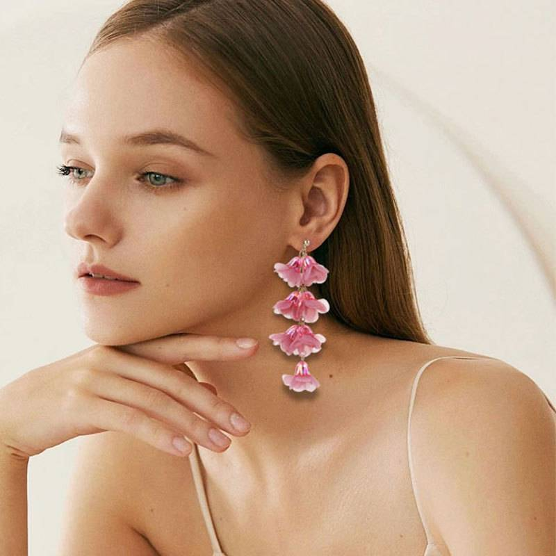 Bohemian Vrouwen Statement Grote Lange Kwast Garen Bloem Drop Dangle Oorbellen Kristal Mode Femme Oorbel Sieraden Bruiloft Feest_voghion.com