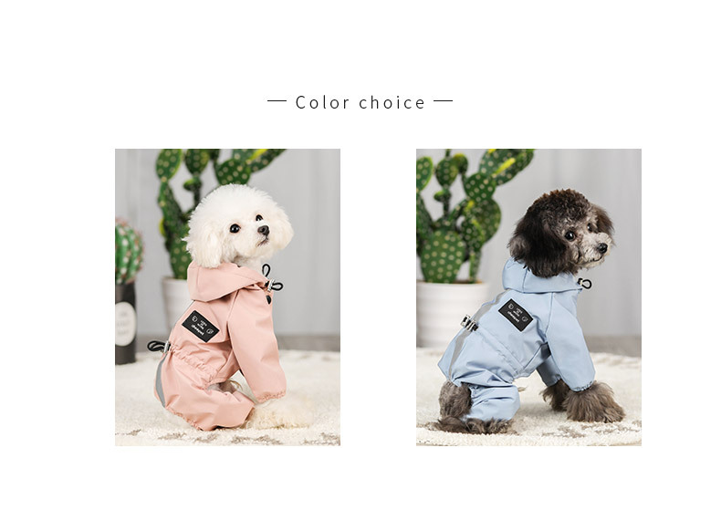 pet dog clothing rainproof breathable reflective clothing dog four legged raincoat cat and dog supplies spot_voghion.com