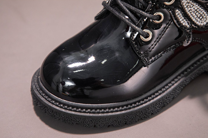 Scarpe per bambini Stivali da ragazzo Più superficie in pelle di velluto Caldo stile britannico Stivali bassi in pelle Scarpe invernali da ragazza con cerniera laterale Suola morbida_voghion.com