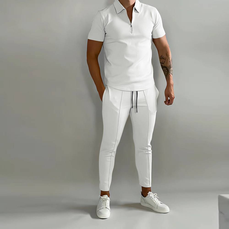 Summer 2025 Fashion European American Style Tracksuits Men's Fashion Youth Leisure Sports Set S-3XL_voghion.com