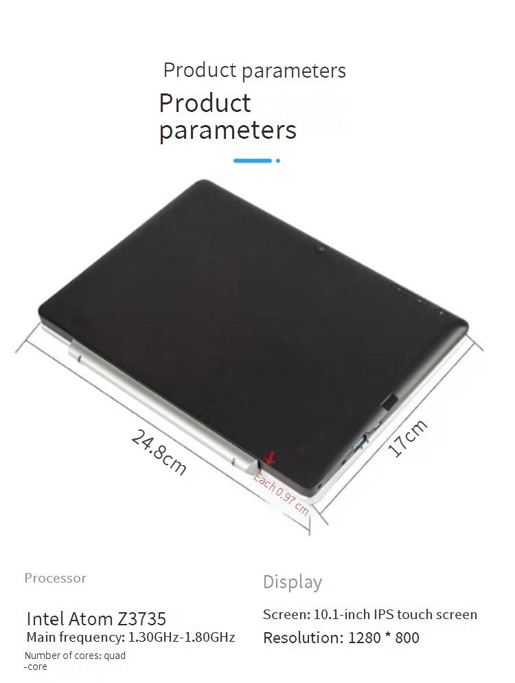 Tablettes 10,1 pouces Windows 10 portables, cours en ligne, bureau, trading boursier, deux en un, tablette, ordinateur portable_voghion.com