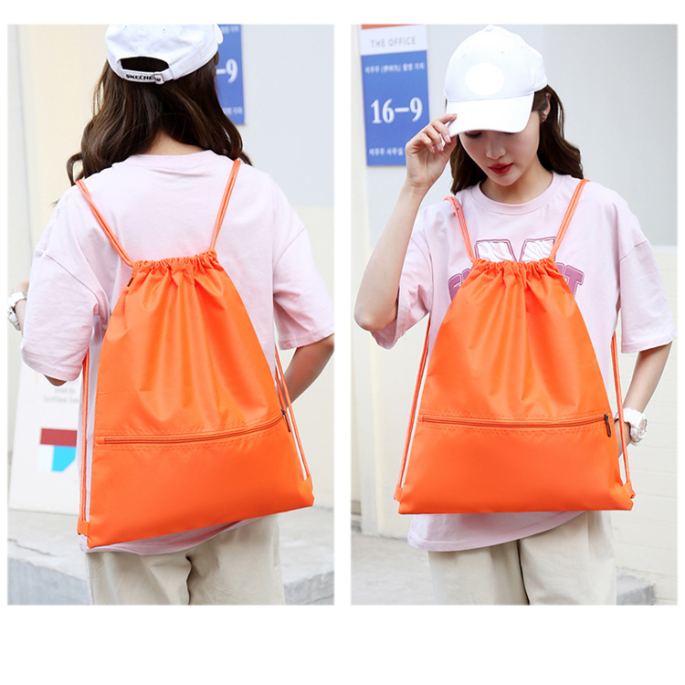 Waterproof Drawstring Sports Backpack - Large Capacity Gym Bag With Adjustable Straps (Lightweight & Travel-Friendly)_voghion.com