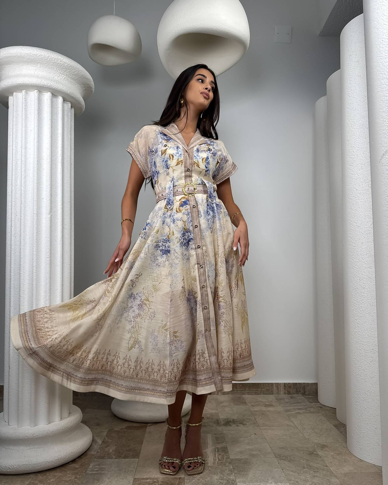 Abito da donna in due pezzi, in seta e lino, con bottoni, stile palazzo retrò, gonna lunga_voghion.com