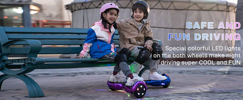 RCB Hoverboards For Kids And Adults 6.5 Inch, Hoverboards With Bluetooth - Speaker - Colorful LED Lights, Hover Board Gift For Kids And Teenager_voghion.com