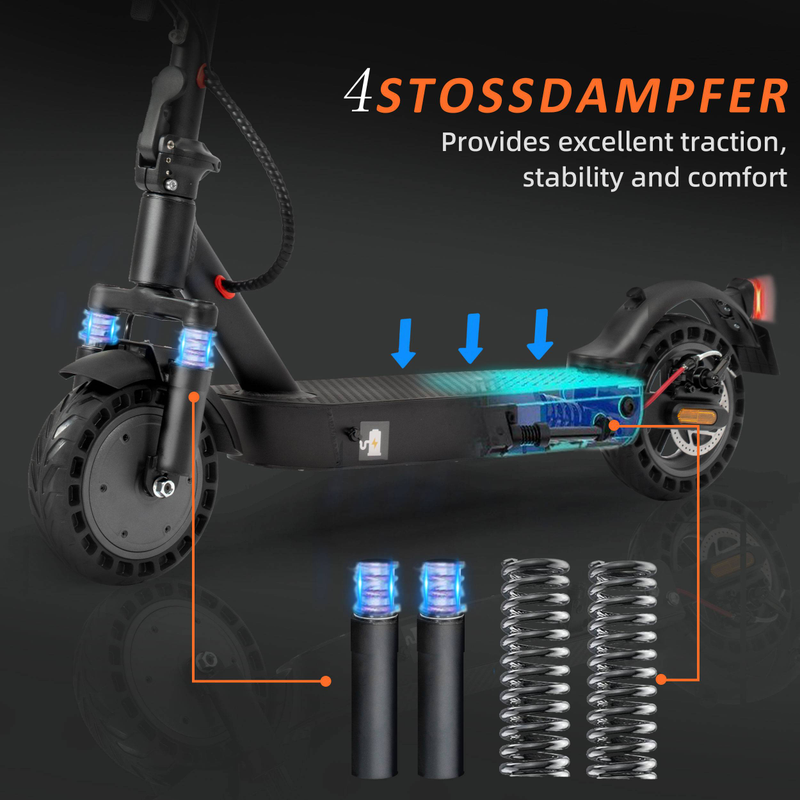 Vankel 500W Foldable Electric Scooter For Adults – 10" Tires, 36V 10Ah Battery, 35km Max Range, Dual Braking, App Control, ABE Approved_voghion.com