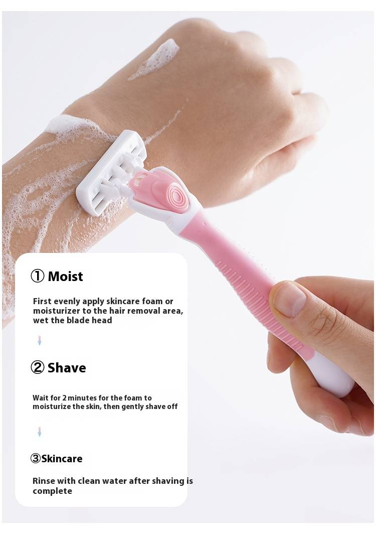 Women's Hair Trimmer For Bikini, Underarms & Legs - Reusable Stainless Steel Razor With Ergonomic Handle - Painless & Smooth Shaving_voghion.com