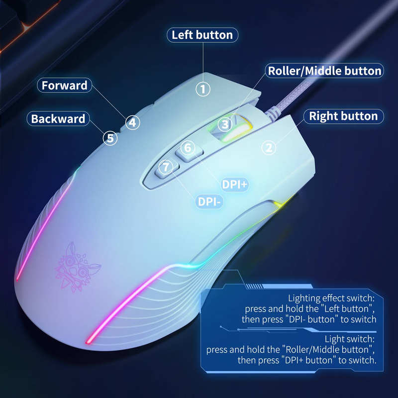 ONIKUMA CW905 Kabelgebundene Gaming-Maus_voghion.com