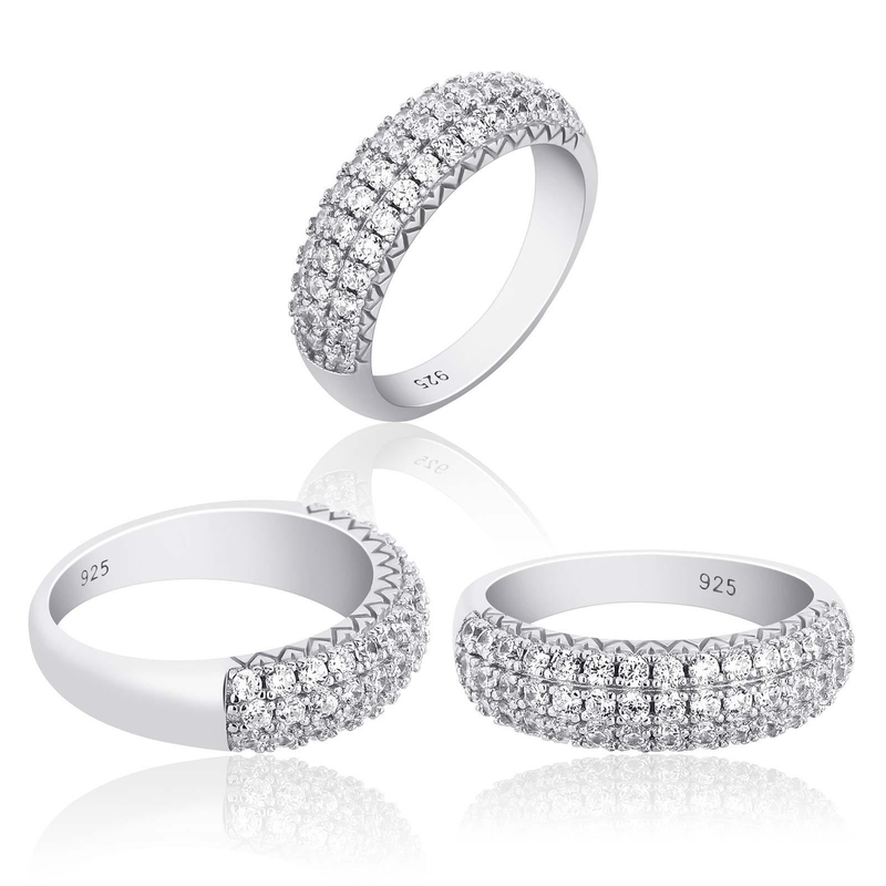 Anillos de plata 925 con textura de diamante, anillo de cielo estrellado de moda, oro australiano_voghion.com