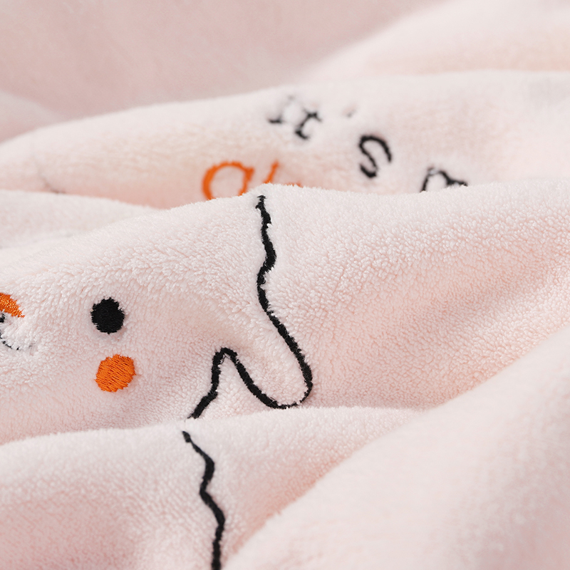 Mocha Cartoon Coral Fleece Cape - Kids' Bathrobe & Baby Hooded Bath Towel_voghion.com