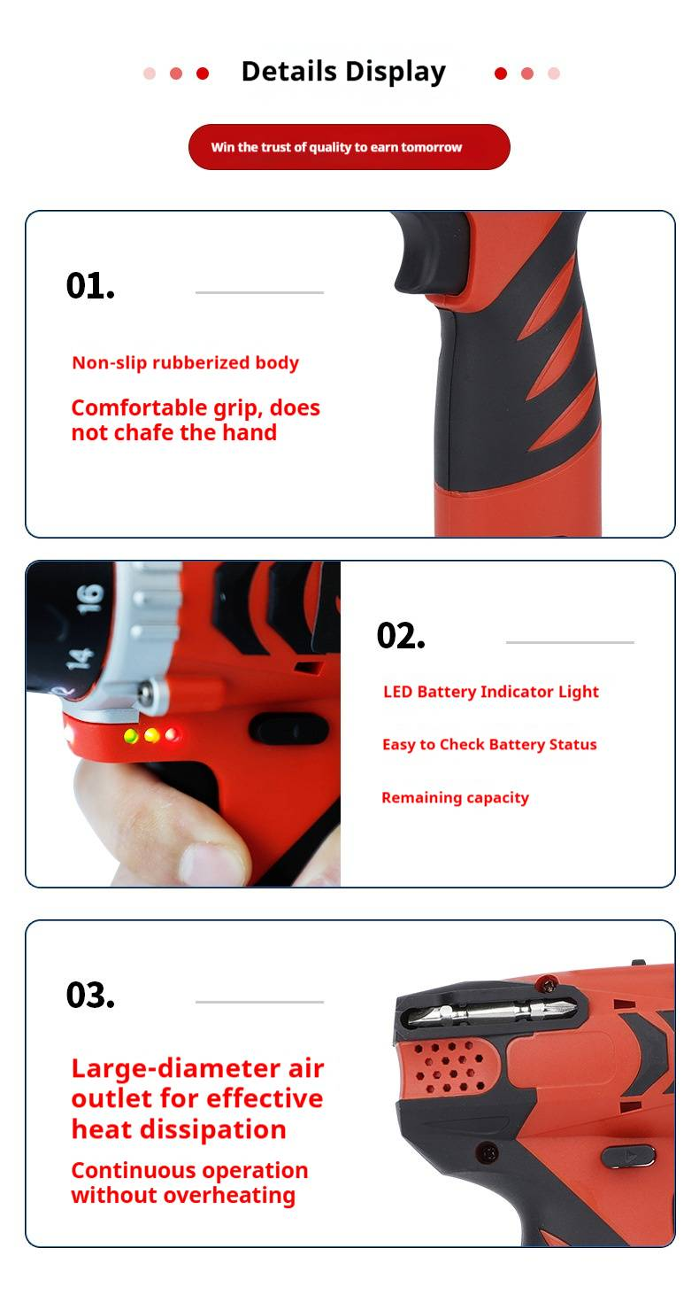 Cordless Lithium-Ion Drill With Multi-Speed Control & Reversible Function – Lightweight & Powerful For DIY & Professional Use_voghion.com