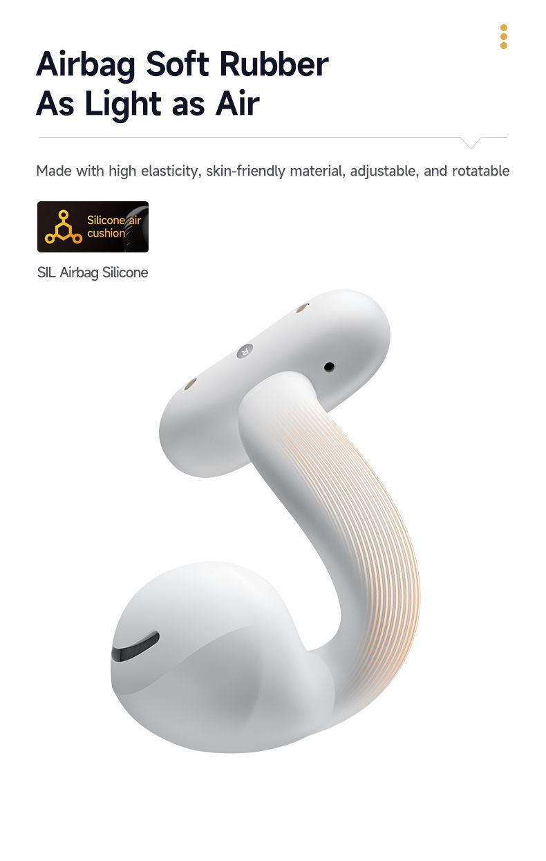 Picun Open Wireless Earbuds Bluetooth 5.3 Mikrofon Clip On Ear Kopfhörer Ladehülle Kompatibel mit iPhone_voghion.com
