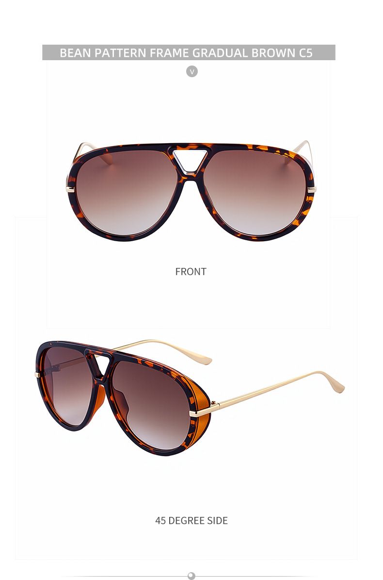 2025 New Aviator Sunglasses - European & American High-End Retro Punk Style Sun Protection Shades, Trendy Eyewear_voghion.com