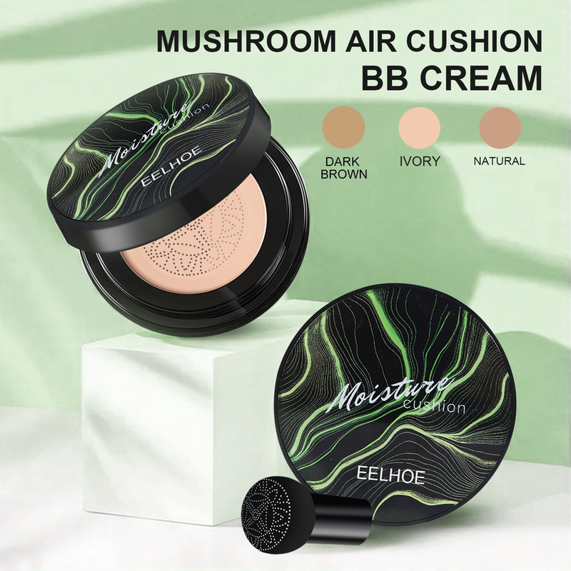 EELHOE Mushroom Head Air Cushion BB Cream Mushroom Air Cushion Covers Facial Defects and Brightens Nude Makeup Foundation Make-up_voghion.com