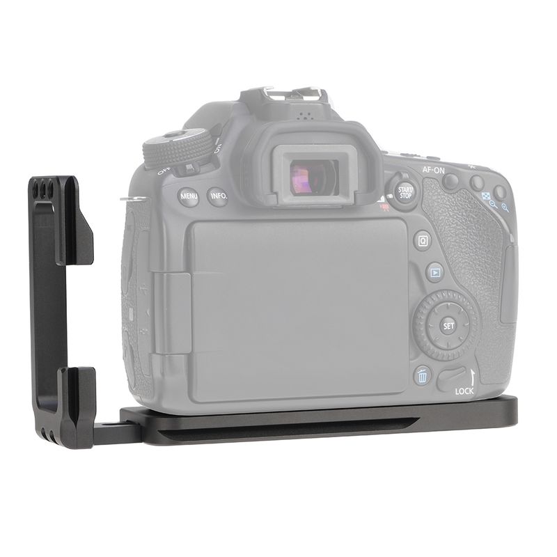 Suporte de câmera FOTGA em formato L para Canon 70D 80D 90D, placa de base, liberação rápida, QR, vertical, parafuso 1/4, estabilizador_voghion.com