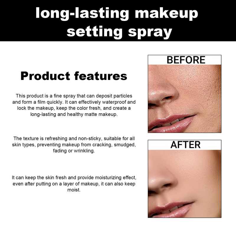 Make-up EELHOE Matte Setting SP Erfrischendes und ölkontrollierendes Gesichts-Make-up, dauerhafte wasserfeste Make-up-Nebel-Make-up-Fassung_voghion.com