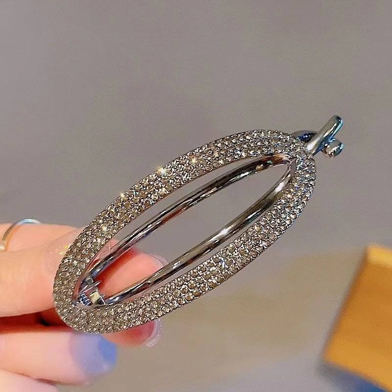 Nuova forcina per capelli a forma di becco d'anatra in metallo con strass di perle coreane, fermaglio per capelli a disco, fermagli per capelli da donna, copricapo per trucco._voghion.com
